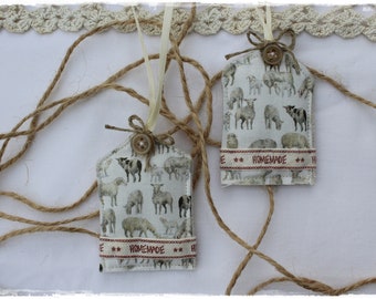 Gift tag with acufactum motif for homemade souvenir handmade by lavenderherzl