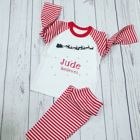 Childrens Personalised Christmas Pjs Supersoft Pjs Christmas Etsy Uk