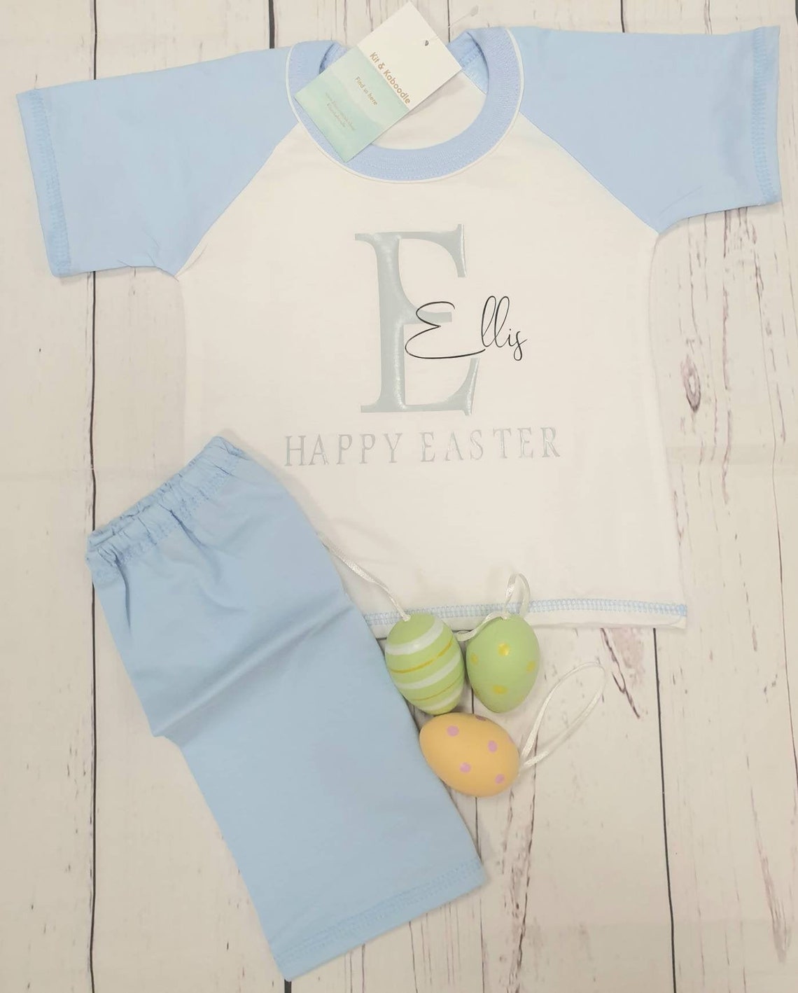 Personalised Easter pyjamas cotton shorts pjs boys pjs Etsy