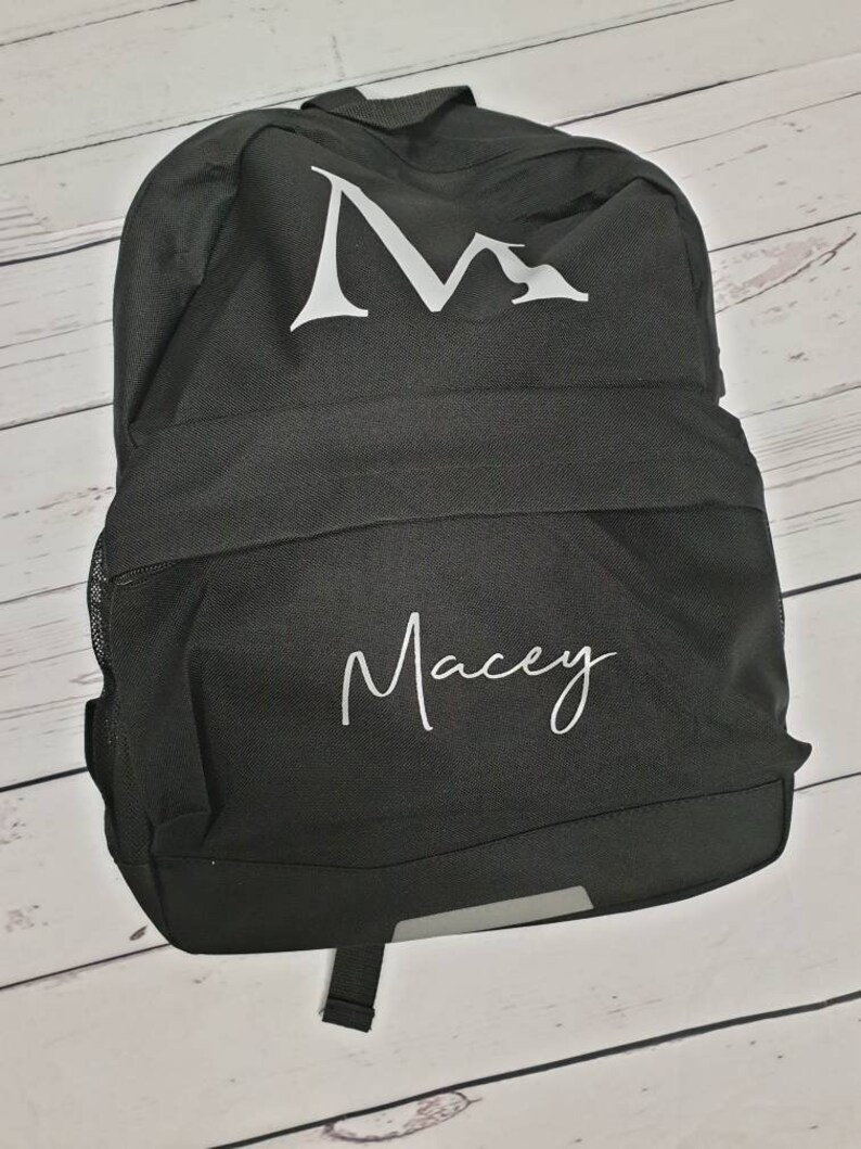 large school bag A4 school Bag Personalised school personalised bag Personalised Childrens backpack school bag hi-vis bag rucksack