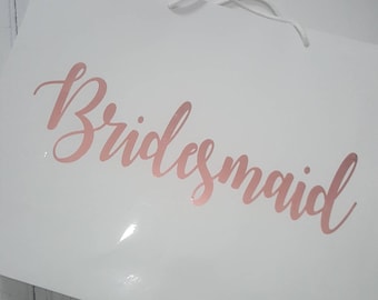 Personalised bridesmaid gifts bags, bridesmaid gifts, gift bags, bridesmaid box, maid of honour gift, large gift bag, bridal party gifts