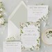 White Painted Floral Frame Calligraphy Wedding Invitation Template ...