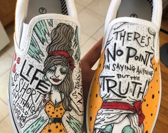 vans drawn on