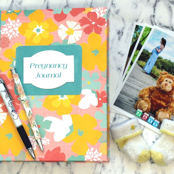 Diario de embarazo personalizado: Libro de recuerdos para el bebé