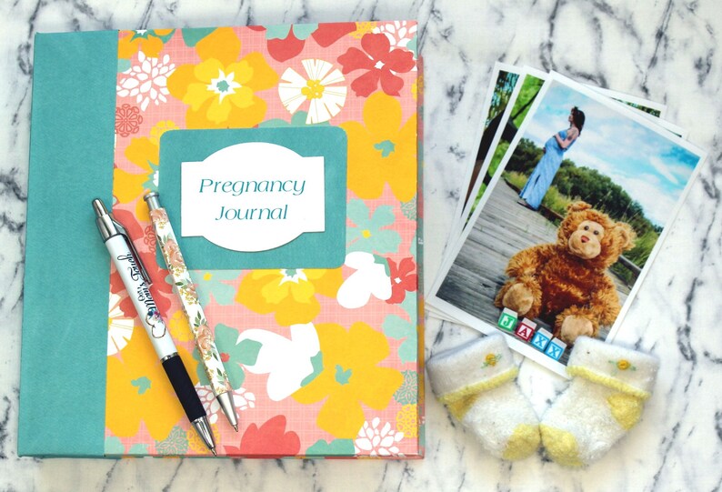 Pregnancy Planner Pregnancy Journal Gift for Pregnant Mom Pregnancy Diary Pregnancy Scrapbook Pregnancy Tracker Baby Bump Book image 1