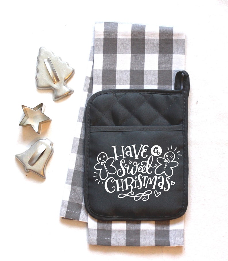 Pot Holder Tea Towel Set Christmas Hot Pad Flour Sack Towel Etsy