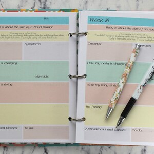 Pregnancy Planner Pregnancy Journal Gift for Pregnant Mom Pregnancy Diary Pregnancy Scrapbook Pregnancy Tracker Baby Bump Book image 5