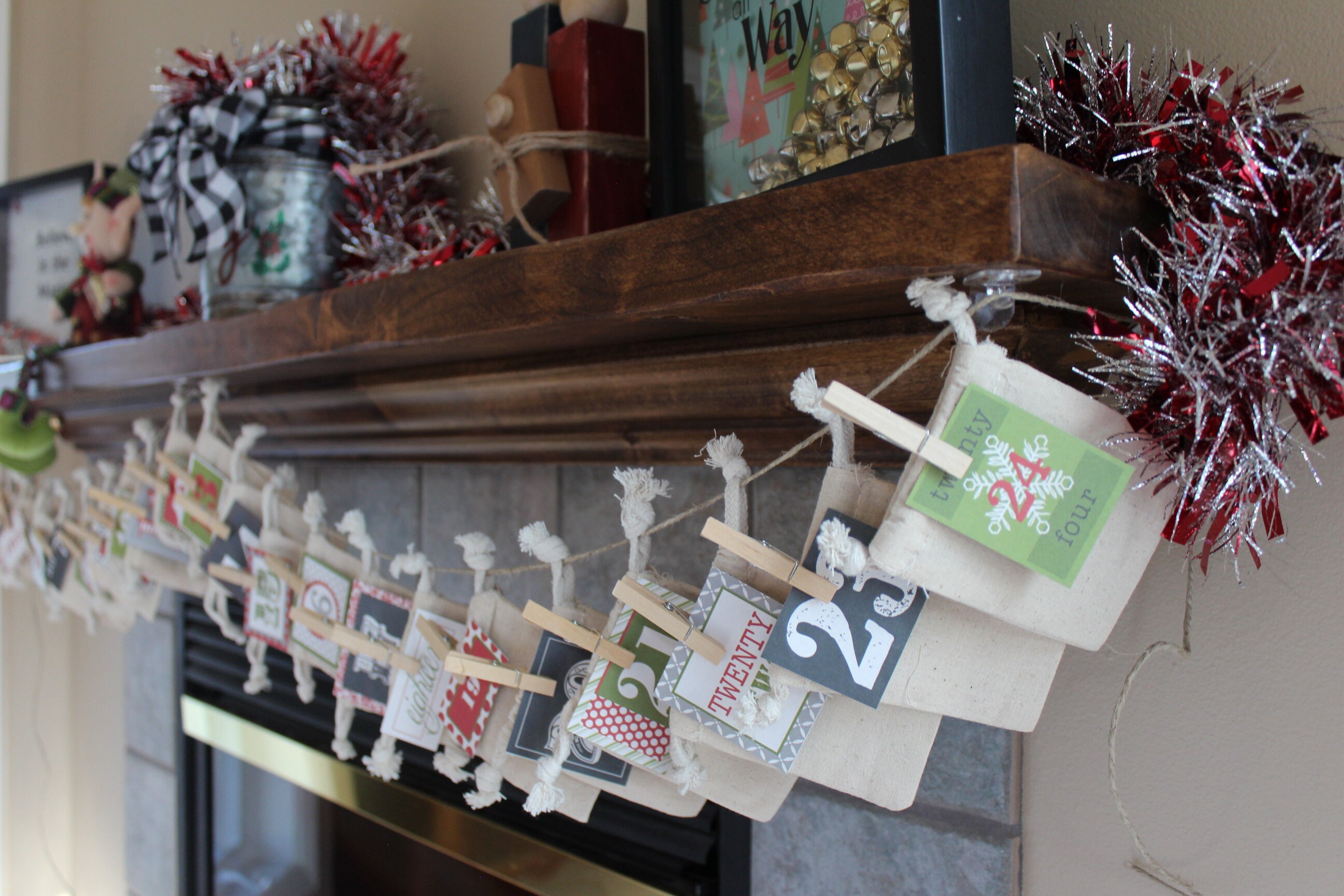 Christmas Advent Calendar Reusable Advent Refillable Treat Etsy