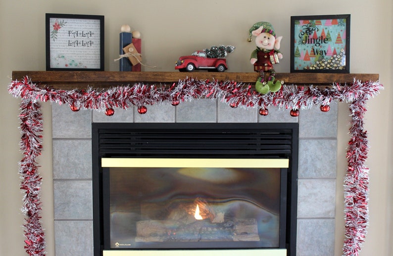 Rustic Garland Farmhouse Christmas Sleigh Bell Garland Red Sleigh Bells