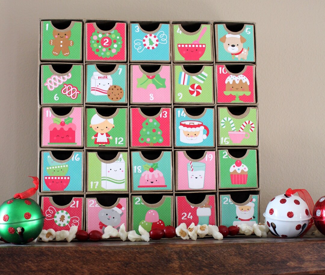 2023 Advent Calendar for Kids, Empty Advent Calendar With Drawers, 25