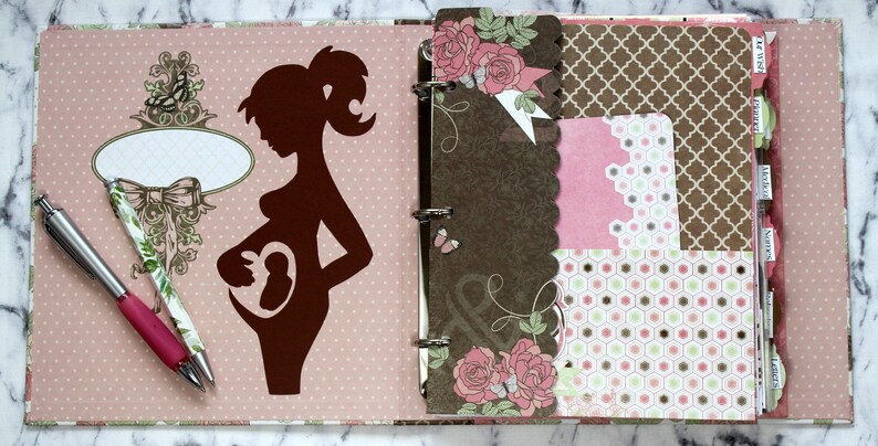 Pregnancy Journal Pregnancy Tracker Pregnancy Memory Book Pregnancy Countdown Baby Bump Book Pregnancy Diary Pregnancy Scrapbook image 2
