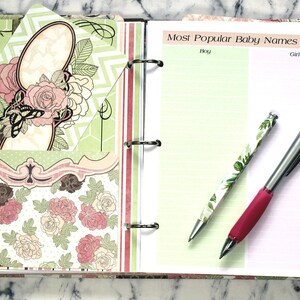 Pregnancy Journal Pregnancy Tracker Pregnancy Memory Book Pregnancy Countdown Baby Bump Book Pregnancy Diary Pregnancy Scrapbook image 5