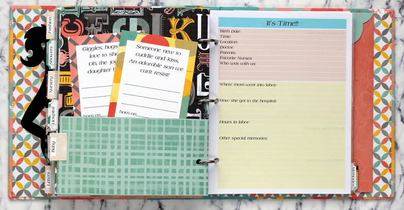 Pregnancy Planner Pregnancy Journal Gift for Pregnant Mom Pregnancy Diary Pregnancy Scrapbook Pregnancy Tracker Baby Bump Book image 10