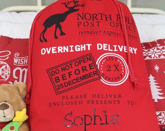 Personalized Christmas Gift Sack, Santa Delivery Sack, Personalized Sack from Santa, Sack for Gifts, Custom Santa Bags Personalized,