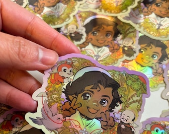 CONCLAVE Pope Innocent XIV Vincent Benitez Holographischer Chibi Aufkleber