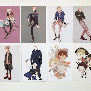 APH Hetalia Postcard Nordics: Iceland, Norway, Denmark, Sweden, Finland Germany, Prussia, England, France, Prussia, Hungary, Austria image 1