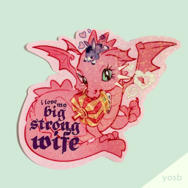 SHREK Chibi Donkey Dragon Wife Guy Holographic Sticker image 2