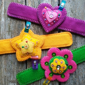 Wrist Pincushion Sewing Pattern: Star, Flower, Heart (PDF Download)