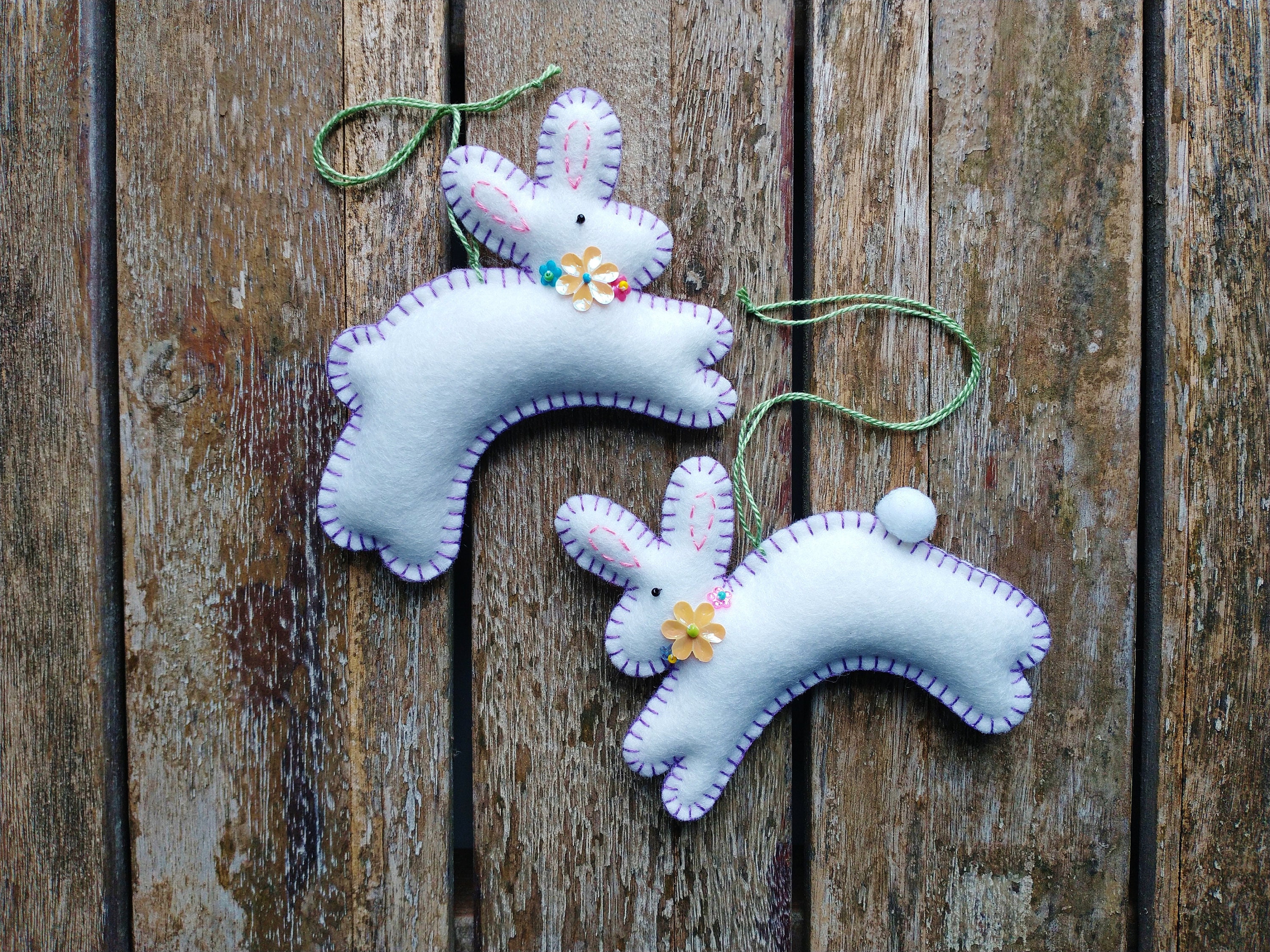 PDF for Wool Felt Bunny Ornament Sewing Pattern - Etsy