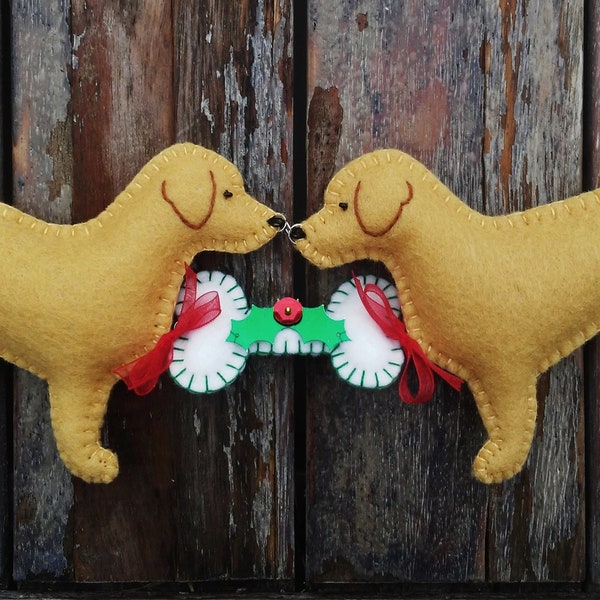 Felt Golden Retriever Christmas Garland Sewing Pattern download in pdf format