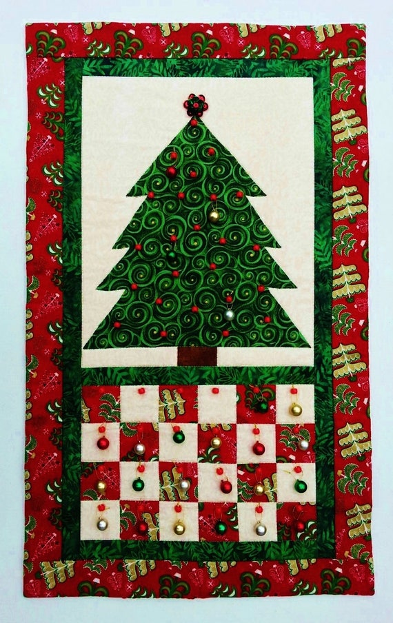 Ornament Advent Calendar Christmas Tree Fabric Panel #103-71602
