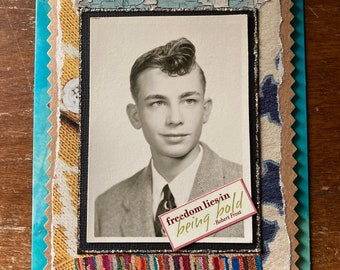 Retro hair style class picture Photograph Blank Greeting Card