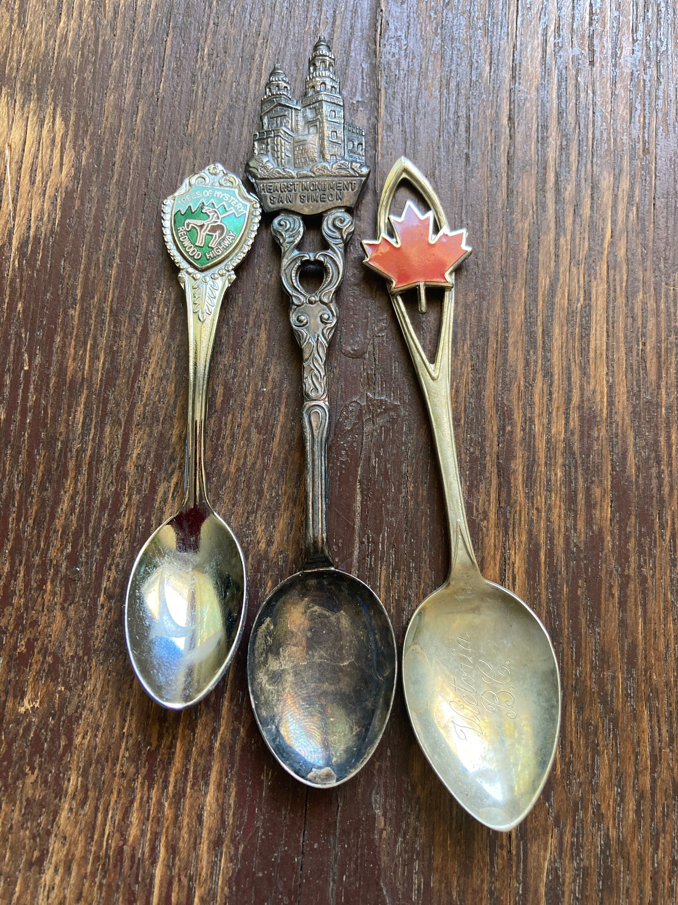 Vintage Souvenir Spoons Set of 3 - Etsy