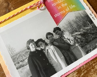 Friendship Vintage Photograph Blank Greeting Card