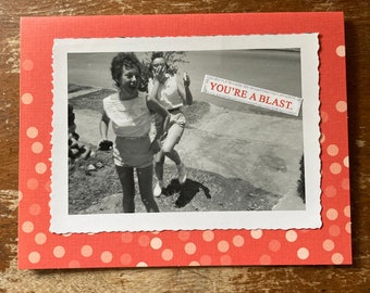 Best Friend Vintage Photograph Blank Greeting Card