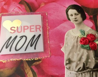 Funny Mother's Day Card * Super Mom Card * Vintage Style Mother's Day Card * CardsinStock