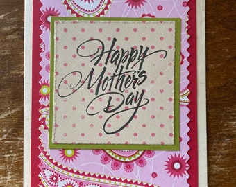 Cute Hand stamped Mother’s Day Card