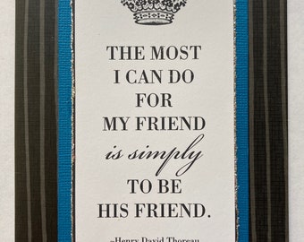 Be a Friend Card Henry David Thoreau