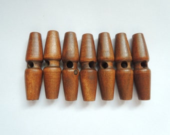 8Pcs  49X13mm   Wood Toggle Button one holes (W948)