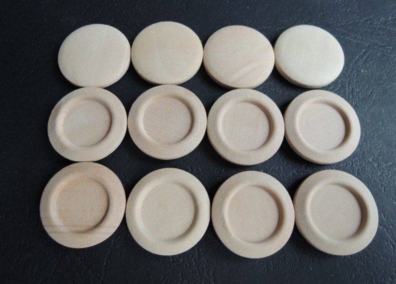 20 Pcs 23mm Natural Wooden Discs Wood Button Without Hole Etsy