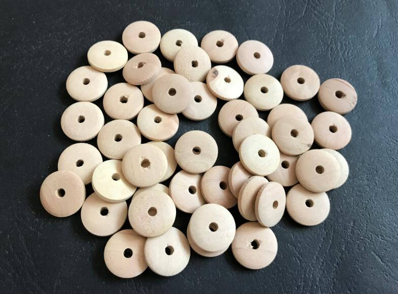 10 Wooden Rings Small Wood Rings Large Hole Natural Wood Rings Wood Donuts  Wood Rings for Jewelry Wood Rings for Crafts 15mm 