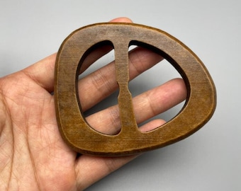 1 pièce 86X73mm(3.4x2.8") grande boucle de ceinture en bois marron (NW821)