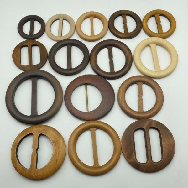 50mm/60mm/70mm/75mm/80mm/95mm  Round wood buckle wood belt collect (HJ027)