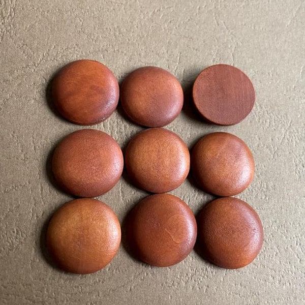 25Pcs 25mm Brown Wood Circles Wooden discs No hole (NW624)
