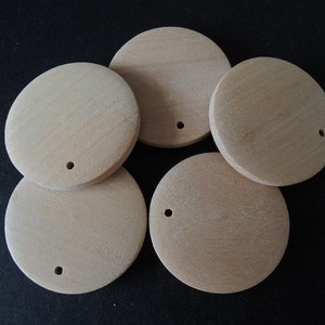 20 Pcs 30mm(1 1/5")  Natural Wood Circle Wooden  Discs Unfinished Wooden round Disks  No Varnish (W117)