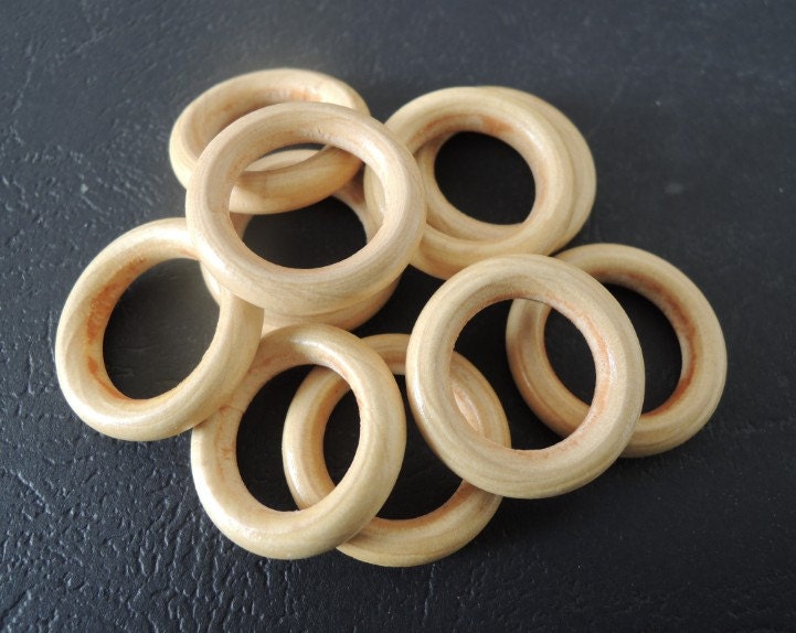50Pcs 24mm1 Unfinished Natural Wood Ring Wooden Etsy 日本