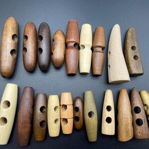 12pcs 48mm Brown Horn Wood Toggle 2 Holes( W731) - Etsy Canada