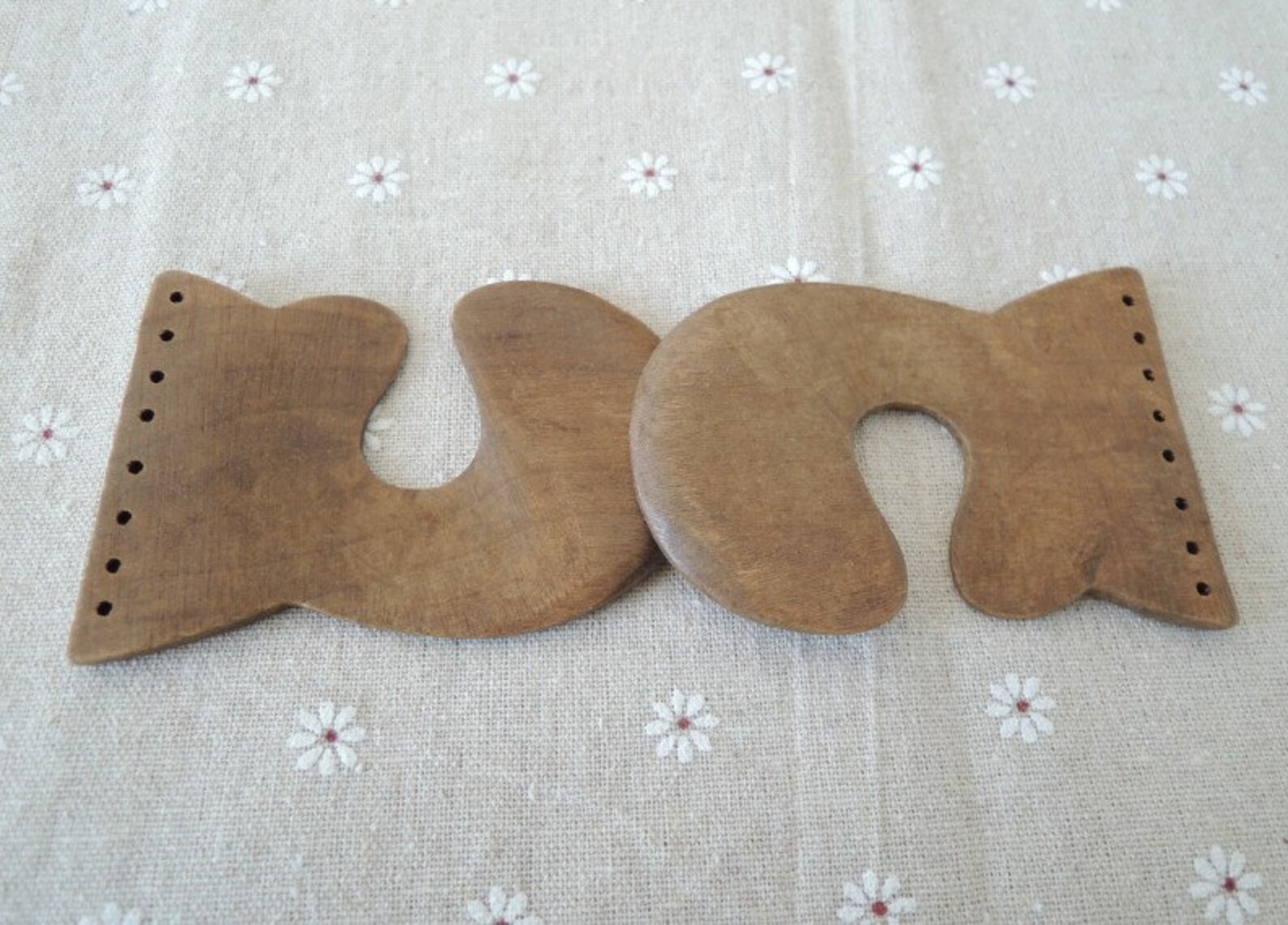 1pair 11x6cm large wood belt buckle W547 Etsy