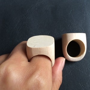 one piece  31x25mm   Natural  Wood Ring for your handmade ( W1059)