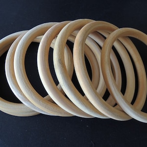 10Pcs no paint Natural Wood Bangle Wood ring 65/69mm for your handmade W340 image 1