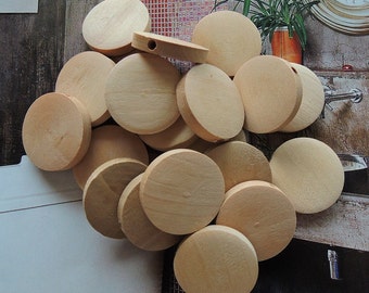 25 Stück 15mm Natur Holz Kreise Holzscheiben unvollendete runde Scheibe Perle (W155)