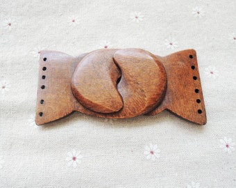 1 pair 11x5cm  large wood belt buckle  (NW063)