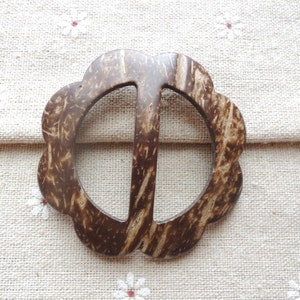 5pcs 60mm Natural Flower Shape Coconut Shell Buckle W619 - Etsy