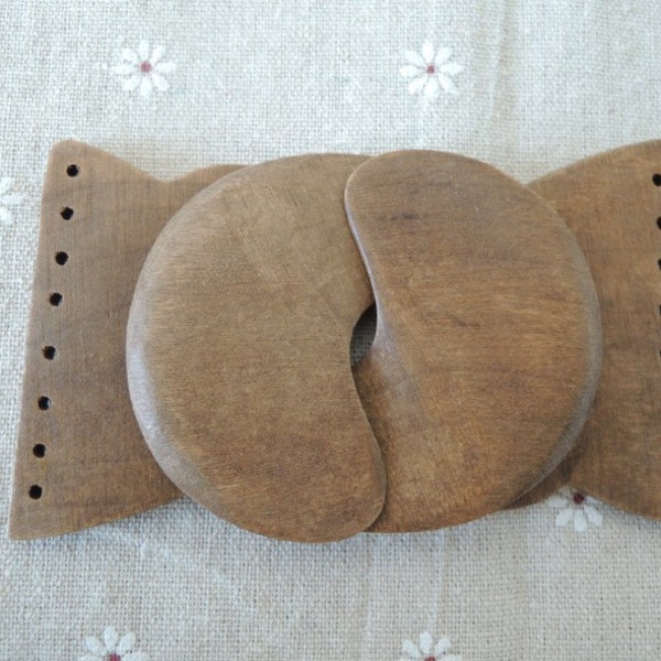 1pair 11x6cm  large wood belt buckle  (W547)