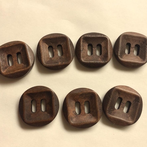 12Pcs  25mm square wood button 2holes ( NW298)