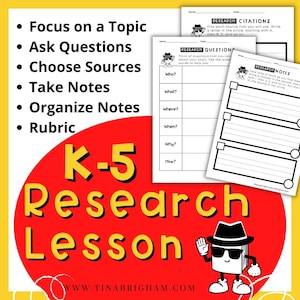 Elementary Research Lesson Printable Worksheets